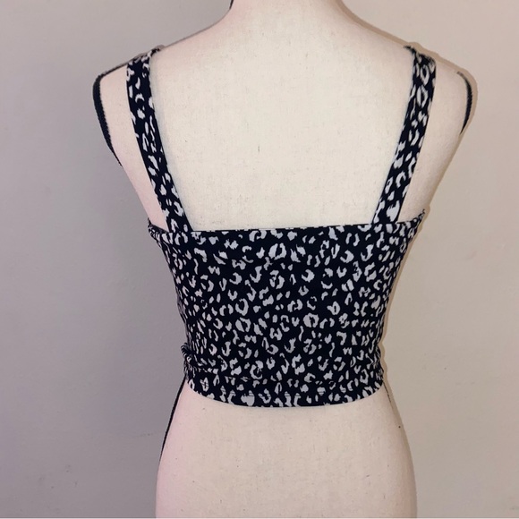 Leith black animal print top - Picture 3 of 5